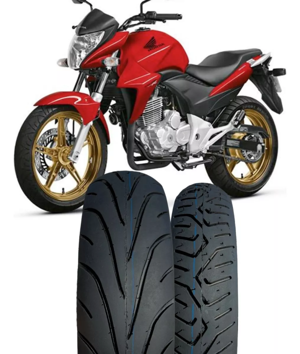Pneu Sport Black Tyres Twister 100/80-17 + 140/70-17 S66 - Imagem 3